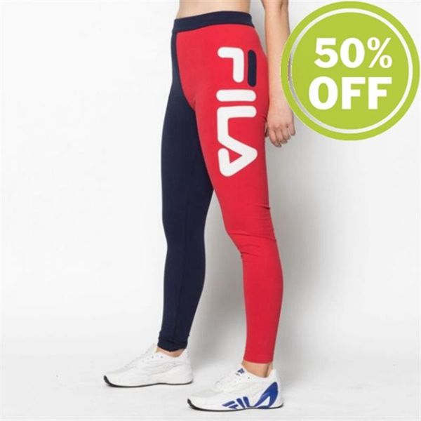 Leggins Fila Mujer Azul Marino / Rojas - Vita High Waist High Waist In Multiple Colors - España 9187